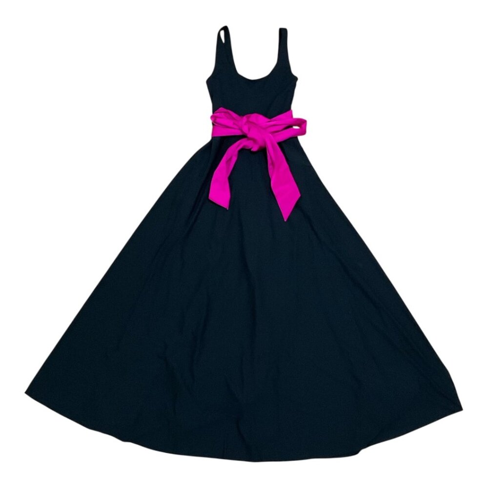 Polo Ralph Lauren Sash Jersey A-Line Black Dress Women’s NWT $398 MSRP